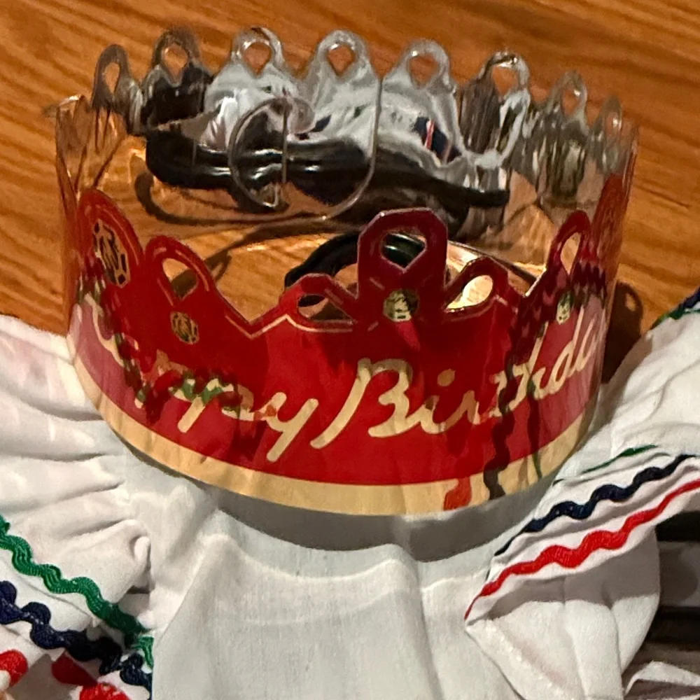 American Girl Molly Party Pinafore and Birthday Crown